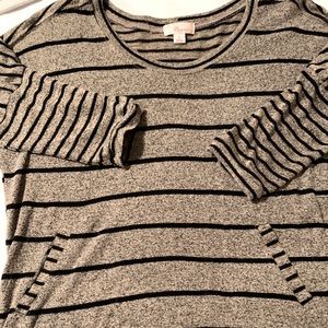 Cute black and grey striped shirt